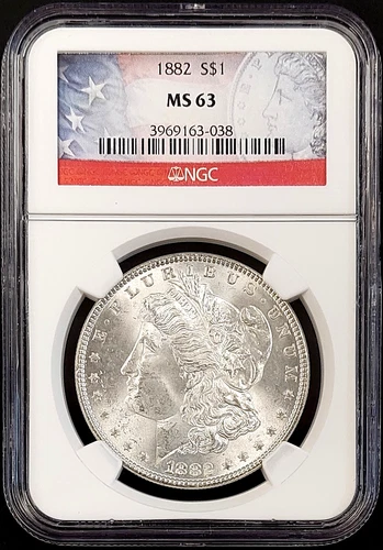 1882 Morgan Dollar certified MS 63 by NGC! NO RESERVE!