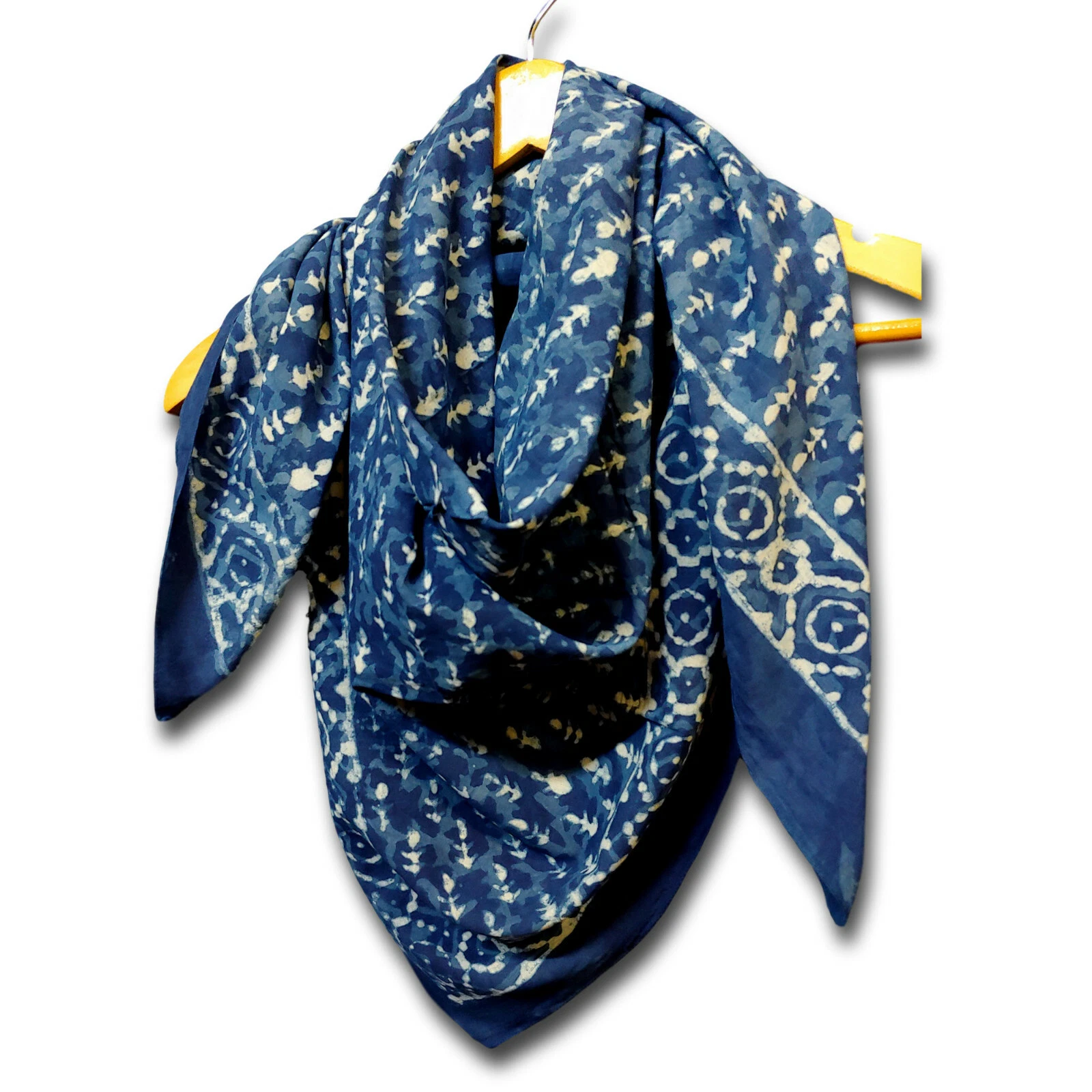 Cotton Scarfs for Women Lightweight Soft Sheer Neck Scarf Stole Summer Wrap Blue