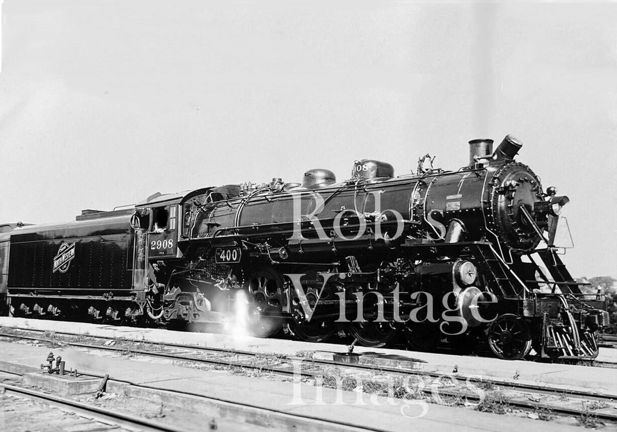 Old Train Photo Chicago North Western 400 2908 Steam