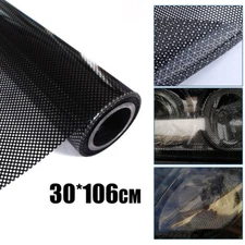 106*30cm Car Headlight Tint Perforated Film Car Wrap Honeycomb Sticker Sheet
