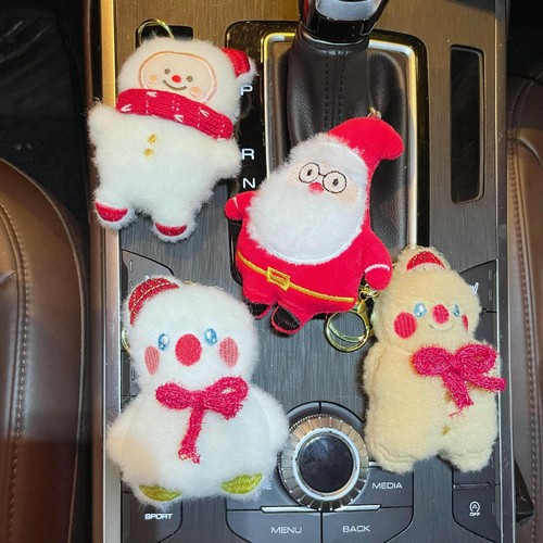 Brand New Cartoon Santa Keyring Keyfob Keychain BagCharm Ideal Christmas Gift - Picture 2 of 23