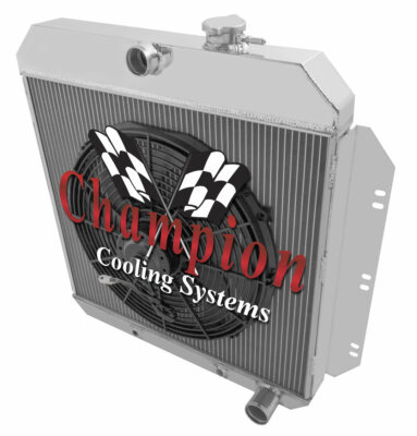 Atom Champion 4 Row Radiator W/ 16'' Fan for 1960 - 1962 Chevrolet Truck #MC6062