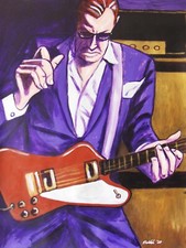 JOE BONAMASSA PAINTING blues rock gibson firebird british blues guitar marshall 