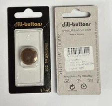 Dill Buttons ~ (1802) - 11/16" - Shank Metal Gold 1pc
