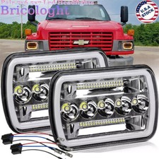 Fit Chevy Kodiak C4500 C5500 2003-2009 5x77x6 Led Headlight Hi-lo Beam Wdrl