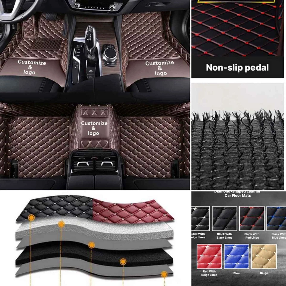 Fit BMW M1 M2 M3 M4 M5 M6 All Series Car Floor Mats Custom Carpets Waterproof Foto 3 de 4