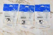 Lot 3 New Leviton Extreme CAT 6 Jack T568 A/B Wiring 61110-RE6 Black