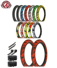 ALTALINE Performance BMX BICYCLE 20x2.35 DURABLE SemiSlick Graphic TIREs 8PC SET