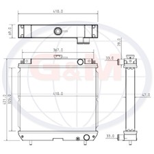 Radiator For Mitsubishi Compact Tractor  12412