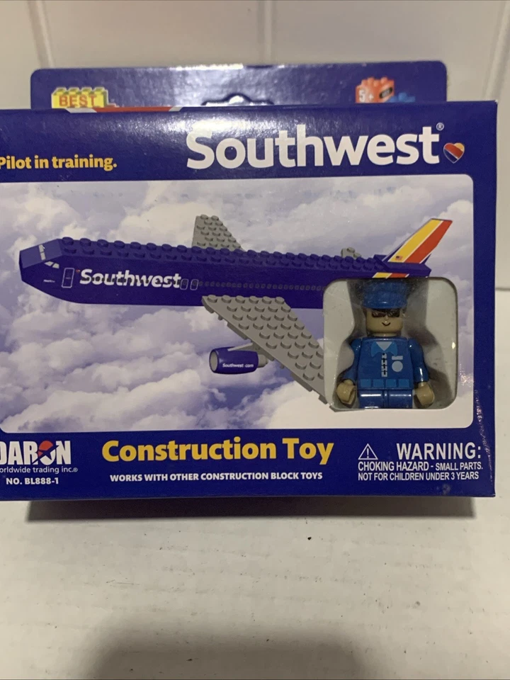 Avión Daron Southwest 55 Piezas Juguete de Construcción Bloques a Presión No. BL888-1 Nuevo Foto 3 de 4