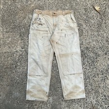 Vintage Thrashed Carhartt B 138 BRN Double Knee Carpenter Work Wear Pants