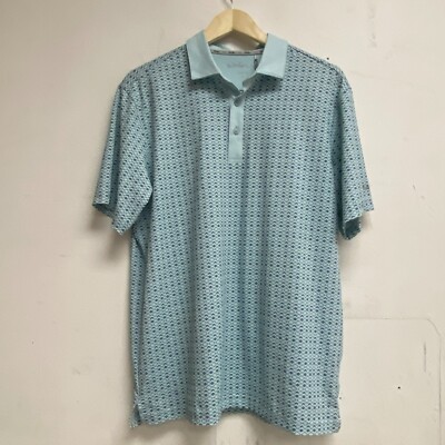 Walter Hagan Men's P11 Geo Club Print Polo Geo Club Light Green MGA11476 New