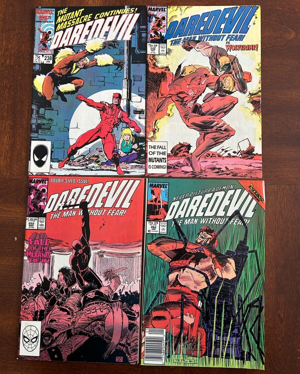 Daredevil 238 249 252 262 VF/NM! X-Men & Mutant Crossovers