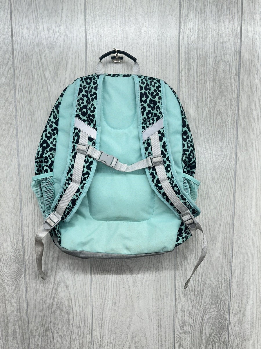 Lands End Backpack Teal Cheetah Print Girls School Bag 3  display picture 2
