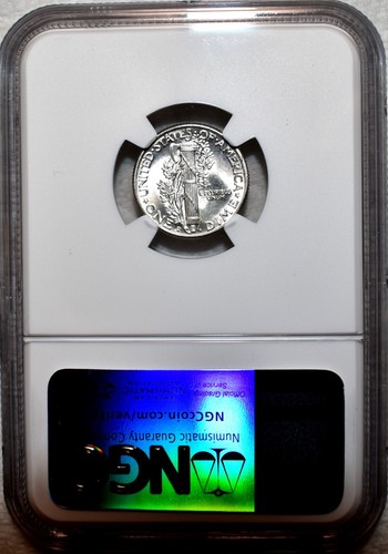 Brilliant Uncirculated Full-Bands 1942-D/D FS-501 Mercury Dime, Blazing RPD! - Imagen 2 de 2