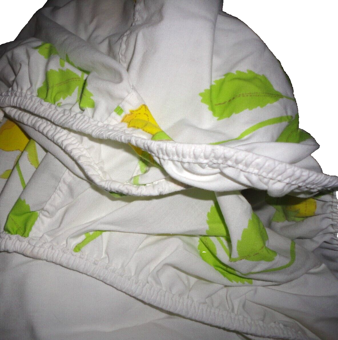 VINTAGE CHRISTIAN DIOR WAMSUTTA YELLOW ROSES FLORAL (6P) TWIN