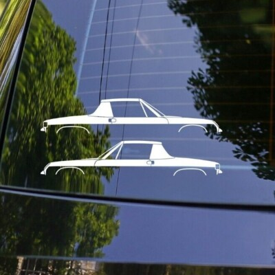 #ad #ad 2x Sports Car Silhouette Decal Stickers for Classic Porsche 914 top on $6.74