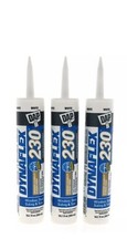 3 DAP Elastomeric Exterior Interior Window Door Trim Sealant White 10.1 oz  NEW