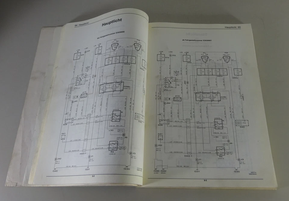 Manual De Taller Saab 9-5 Sistema Eléctrico / Esquemas Edición II De 1999 - Imagen 3 de 4