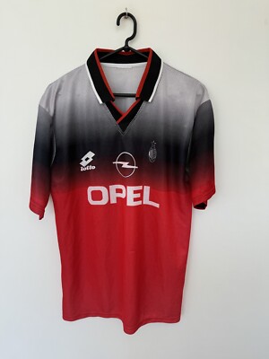 AC MILAN 1995/1996 TRAINING FOOTBALL SHIRT LOTTO VINTAGE