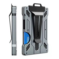 Mens Aluminum RFID Blocking Money Clip Slim Credit ID Card Holder Metal Wallet