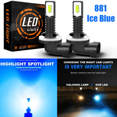 2Pcs Brite LED Blue bulbs for a Deere Gator RSX850i RSX860i headlamp bulb light