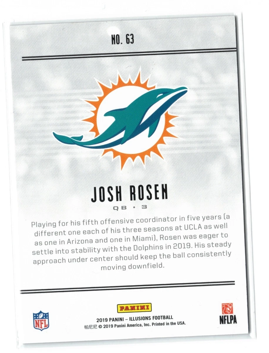 2019 Panini Illusions JOSH ROSEN TROPHY COLLECTION RED 63 DOLPHINS 50