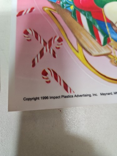 Vintage Christmas Holidays Window Clings - Set Of Two From 1996 - Picture 5 of 6