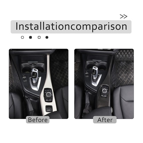 Carbon Fiber ABS Multimedia Panel Cover Trim For BMW 1 2 Series F20 F21 F22 F23 - Picture 5 of 10