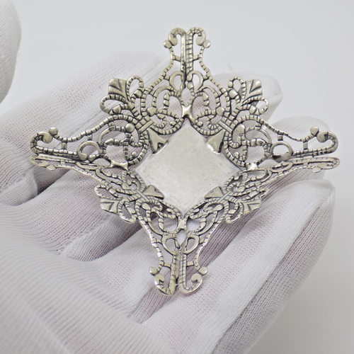 Vassoio delle bambole vintage italiano fatto a mano argento sterling 925 casa delle bambole centrotavola - Foto 2 di 12