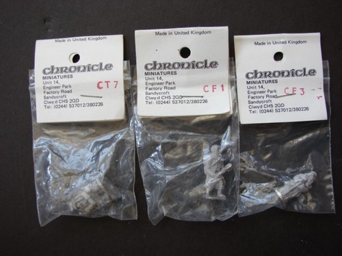 Lot of 3 Chronicle Miniatures CT7 - CF1-CF3-Nick Lund Vintage 70's Pre-Slotta
