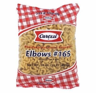 3 x Elbows #165 Pasta Carozzi - Enriched Macaroni Product - Net WT 16 Oz (1  LB) | eBay