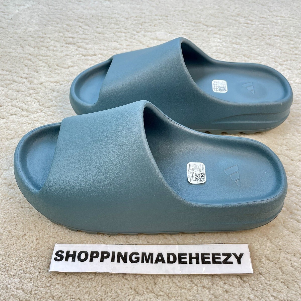 US 9] adidas YEEZY SLIDES SLATE MARINE Kanye Ye West  display picture 3