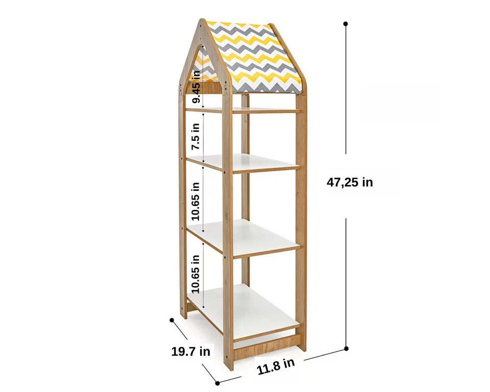 Estantería de madera para niños, almacenamiento de juguetes para organizador de juguetes para niños, estantería para niños Foto 4 de 4
