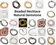 Natural Gemstones Beaded Necklace Handmade Ethnic Jewelry Daily Gifts Ideas