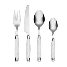 Cambridge Stainless Plastic JUBILEE WHITE -  Service for Four - 16pc Set N/O