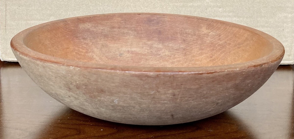 Vintage Munisina Primitive Round Wood Dough Bowl | eBay