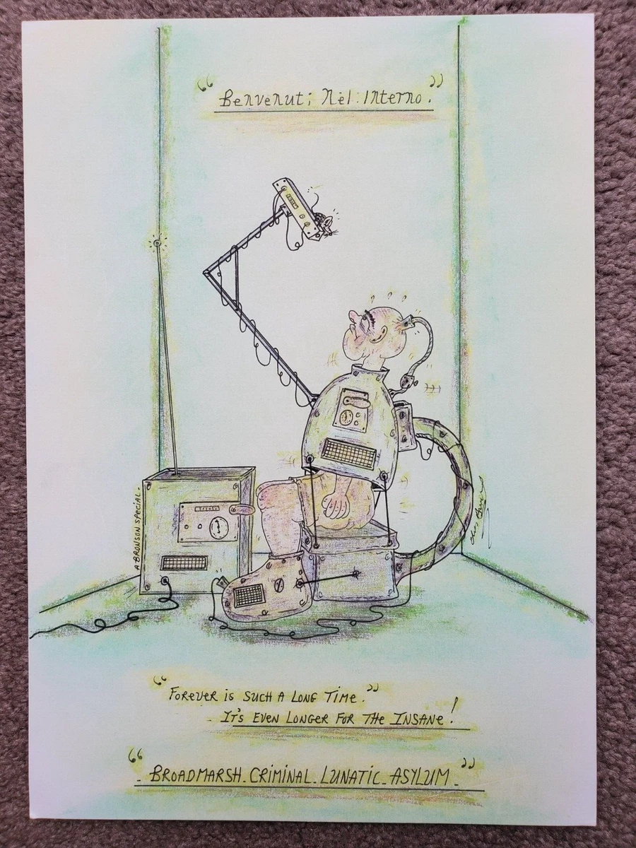 Charles Bronson art ORIGINAL 'Broadmoor Insane Asylum' Signed (NOT PRINT) |  eBay