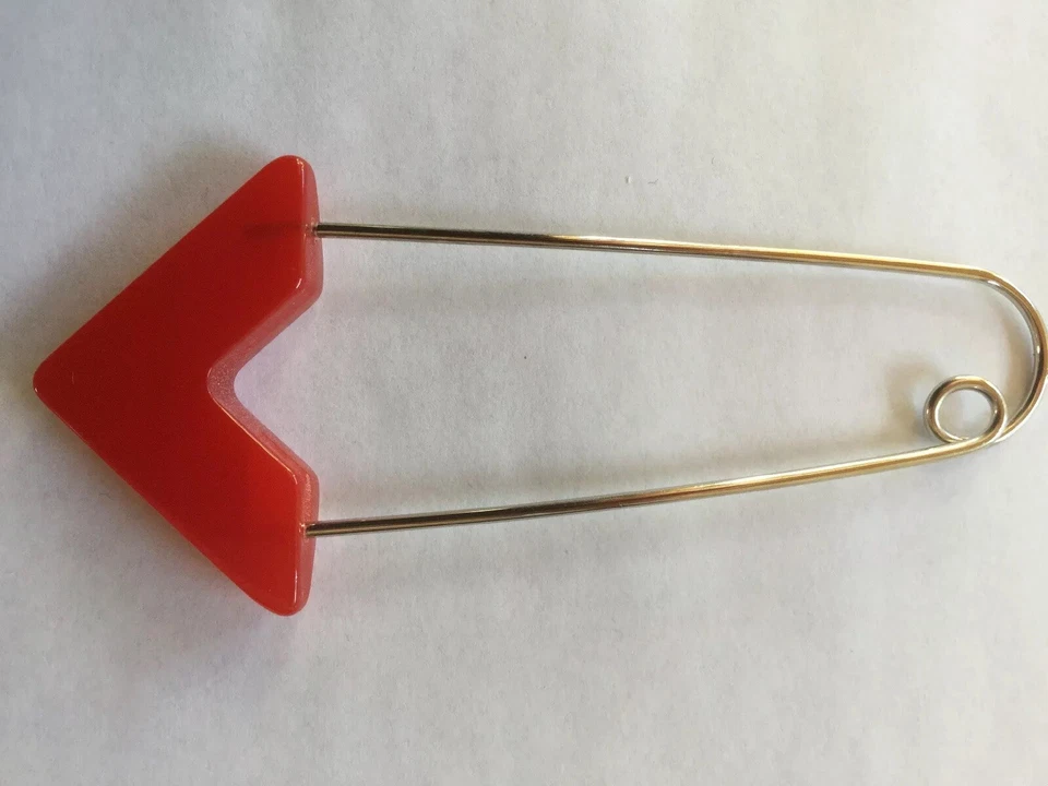 Italienische Designspange Schmuckschliesse Spange Tuchspange Anstecker Schmuck  - Bild 2 von 2