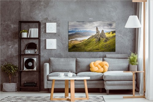 Quadro Stampa su Tela Wall Art Il Vecchio di Storr Scozia - Foto 3 di 7