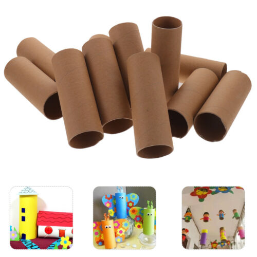  12 Pcs Handmade Paper Tubes Round Pap Tube Crafts - Picture 1 of 12