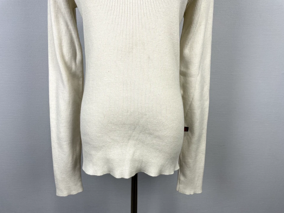 Suéter tejido vintage Dolce&Gabbana blanco cuello en V lana Lana para mujer talla 52 Foto 3 de 4