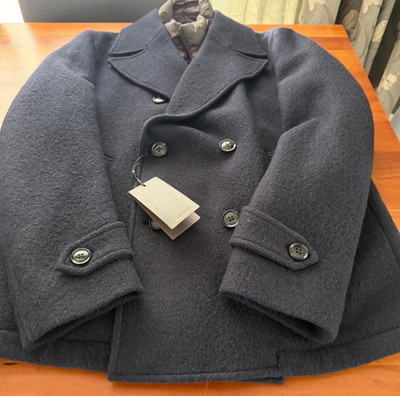 Edler Windsor Kurzmantel Jacke  marine 100% Schurwolle *NEU* UVP 998 