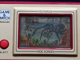 Nintendo GAME & WATCH OCTOPUS with Box and Manual Japanese OC-22 1981