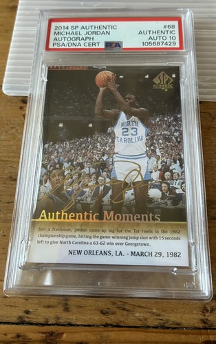 2014 Upper Deck SP PSA authentic with a 10 auto on card by Michael Jordan