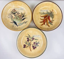Susan Winget Pasta Bowls Set of 3 Certified International Siena Vegetable 9”