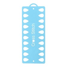 Plastic Embroidery Floss Organizer Cards with 20 Positions, Blue