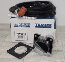 10' ZeroStart Weather Proof 120v Block Heater Cord and Receptacle 8606013 WP120"