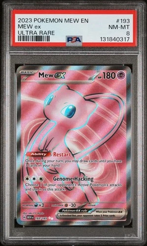 2023 Pokemon 151 #193 Mew EX Ultra Rare PSA 8 Card NM-M Trusted Seller Free Ship