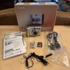 Canon PowerShot A560 7.1MP 4x Zoom Compact Retro Digital Camera - Silver - MINT